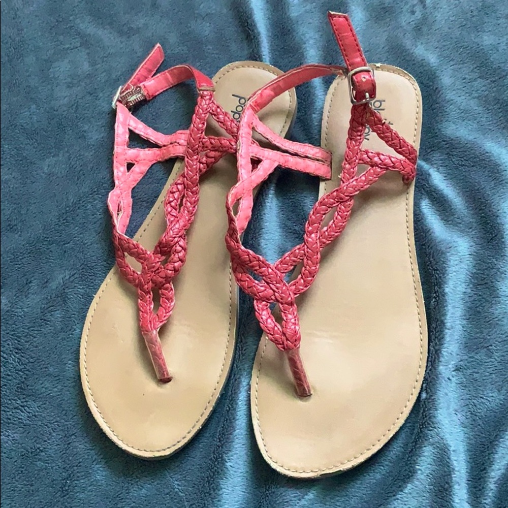 Women’s Black Poppy muted coral color sandals